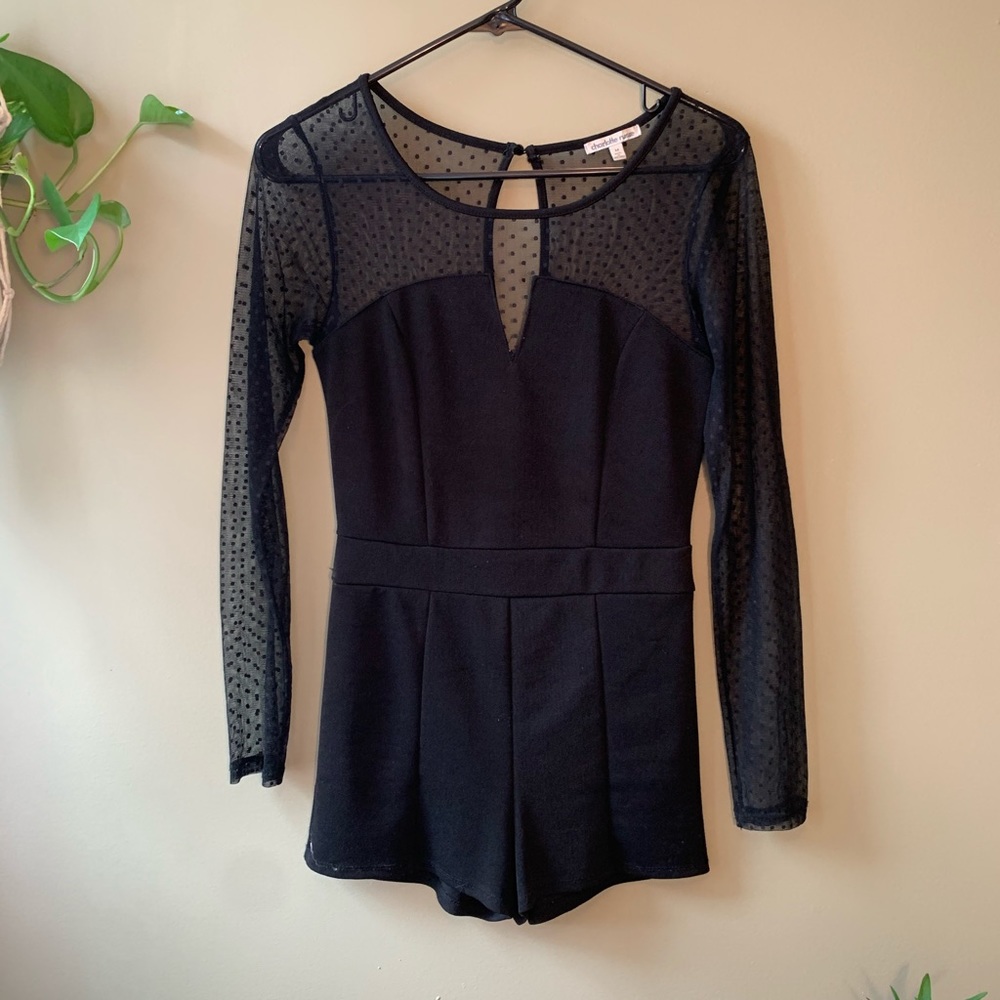 Black Mesh Romper